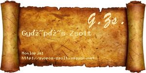 Gyöpös Zsolt névjegykártya